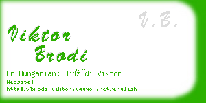 viktor brodi business card